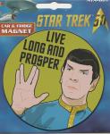 Star Trek: The Original Series Live Long and Prosper Logo Car Magnet, NEW UNUSED