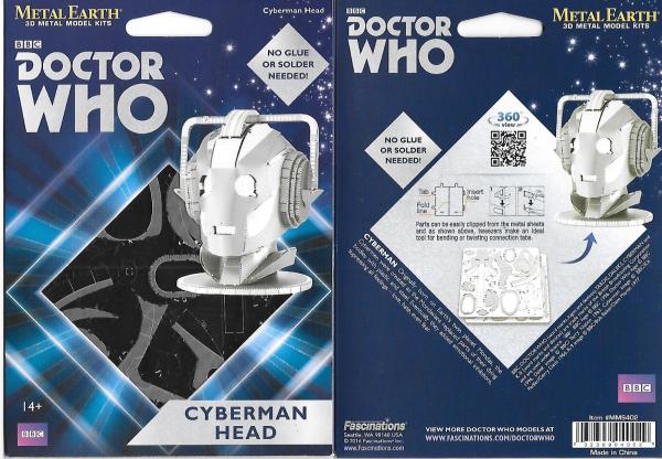 Doctor Who TV Series Cyberman Head Metal Earth Steel Model Kit NEW SEALED picture