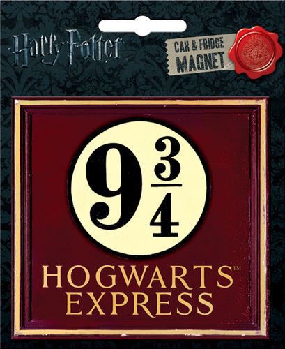 Harry Potter Hogwarts Express Platform 9 3/4 Photo Image Car Magnet, NEW UNUSED