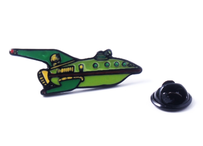 Futurama TV Series Planet Express SpaceShip Image Metal Enamel Pin #2 NEW UNUSED