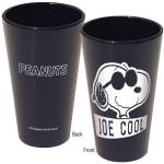 Peanuts Snoopy Joe Cool Image Colored Black Licensed Pint Glass, NEW UNUSED