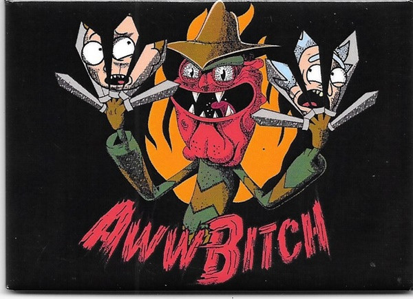 Rick and Morty Animated TV Series Scary Terry Aww Bitch Refrigerator Magnet NEW picture