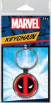 Marvel Comics Deadpool Eyes Logo Colored Round Metal Key Chain NEW UNUSED