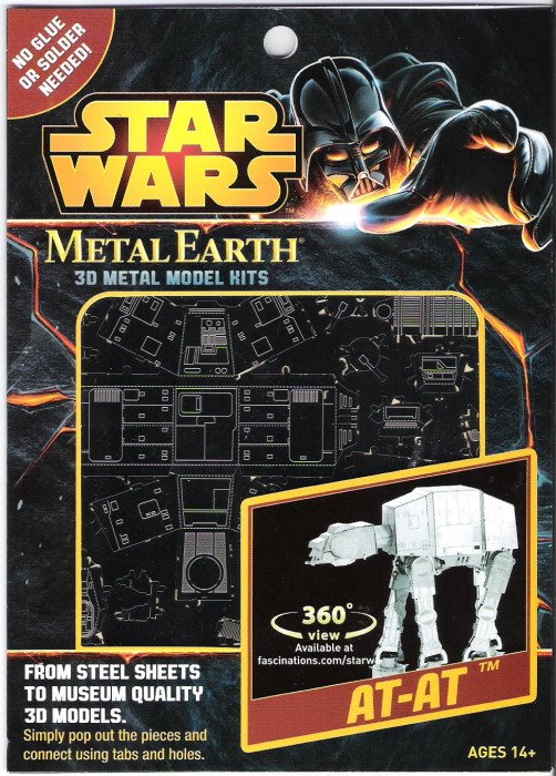 Star Wars At-AT Metal Earth 3-D Laser Cut Steel Model Kit #MMS252, NEW SEALED
