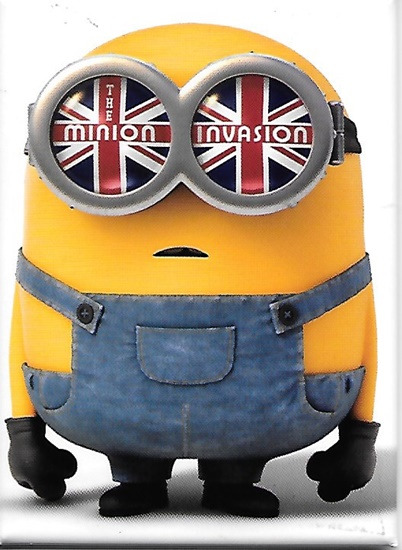 Minions Movie Bob & The Minion Invasion (British) Refrigerator Magnet NEW UNUSED