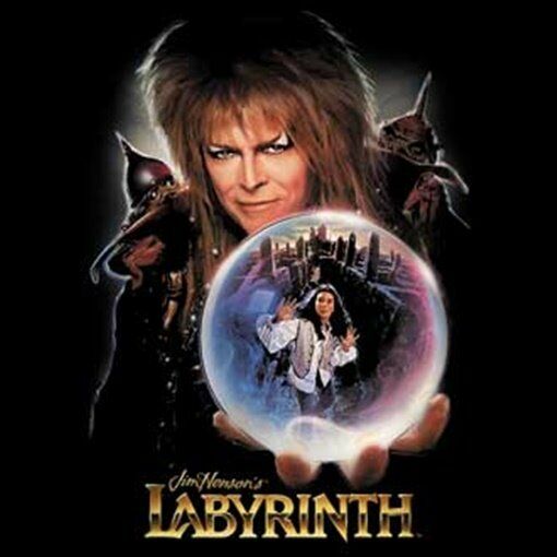 Labyrinth Movie Advance Poster Design T-Shirt David Bowie