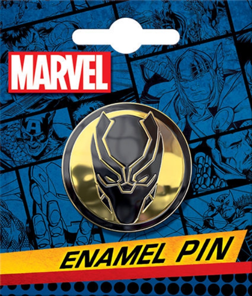 Marvel Comics Black Panther Mask Logo Thick Metal Enamel Pin NEW UNUSED picture