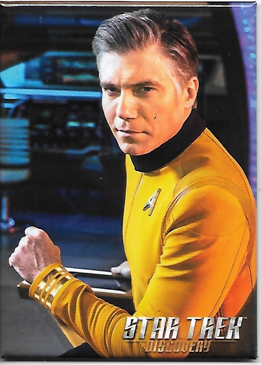 Star Trek Discovery TV Captain Pike Sitting Refrigerator Magnet NEW UNUSED