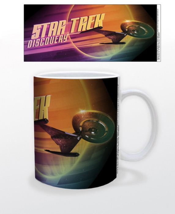 Star Trek Discovery TV Series Ship and Logo 11 Ounce Ceramic Mug NEW UNUSED picture