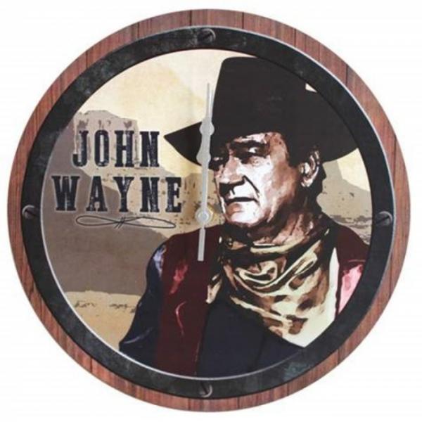 John Wayne Western Art Image 12.5" Cordless Wall Clock NEW SEALED picture