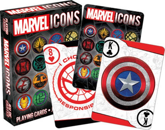 Marvel Comics ICONS and Logos Playing Cards Regular Poker Deck NEW SEALED picture