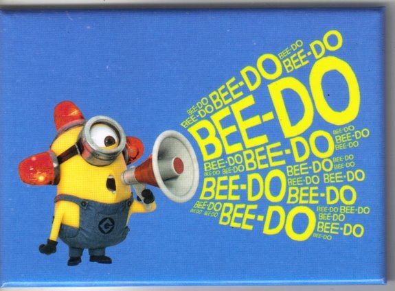 Despicable Me Movie Minion Phil with Megaphone Bee-Do Refrigerator Magnet, NEW