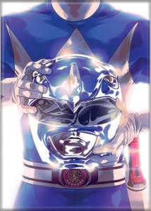 Mighty Morphin Power Rangers Blue Ranger Holding Helmet Refrigerator Magnet NEW picture