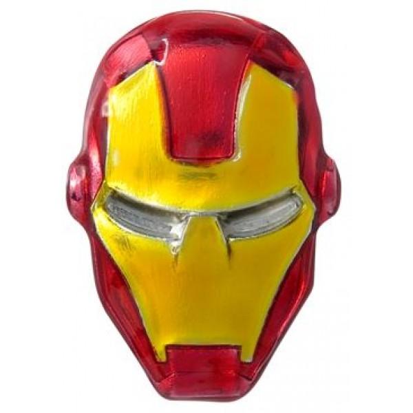 Marvel Comics Iron Man Mask Face Colored Metal Pewter Lapel Pin NEW UNUSED