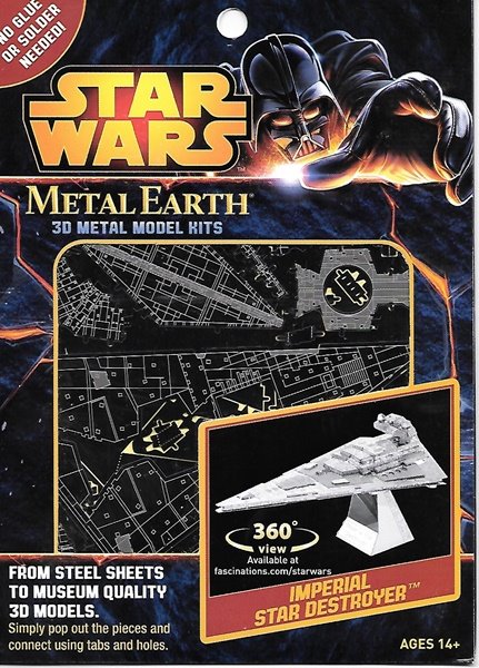 Star Wars Star Destroyer Metal Earth 3-D Laser Cut Steel Model Kit #MMS254 NEW picture