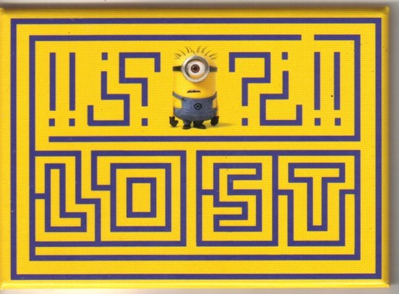 Despicable Me Movie Minion Stuart LOST in a Maze Refrigerator Magnet NEW UNUSED