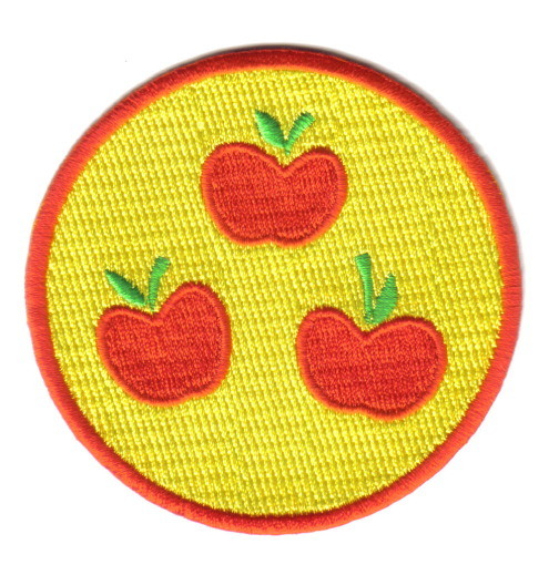 My Little Pony Apple Jack Cutie Marks Embroidered Patch, NEW UNUSED
