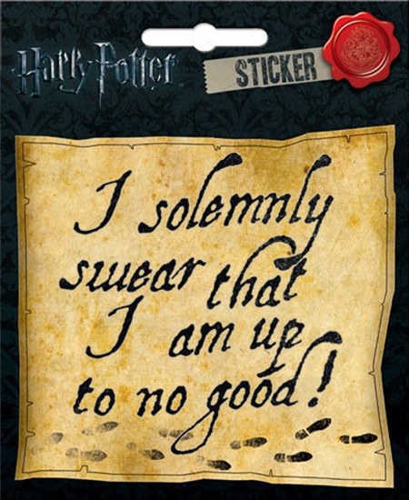 Harry Potter I Solemnly Swear That I Am Up To No Good Peel Off Sticker Decal NEW