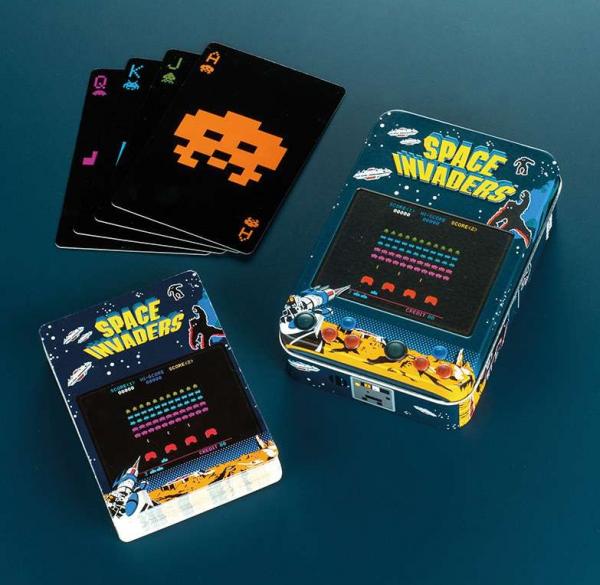 Space Invaders Arcade Game Playing Cards Deck with Embossed Case NEW SEALED picture