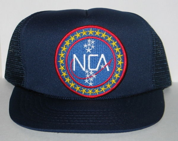 2001: A Space Odyssey NCA Logo Patch on a Blue Baseball Cap Hat NEW picture