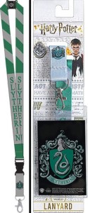 Harry Potter House Of Slytherin Colors and Name Lanyard with Logo Badge Holder