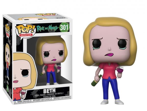 Rick and Morty Beth with Wine Glass POP! Vinyl Figure #301 FUNKO NEW UNUSED MIB picture