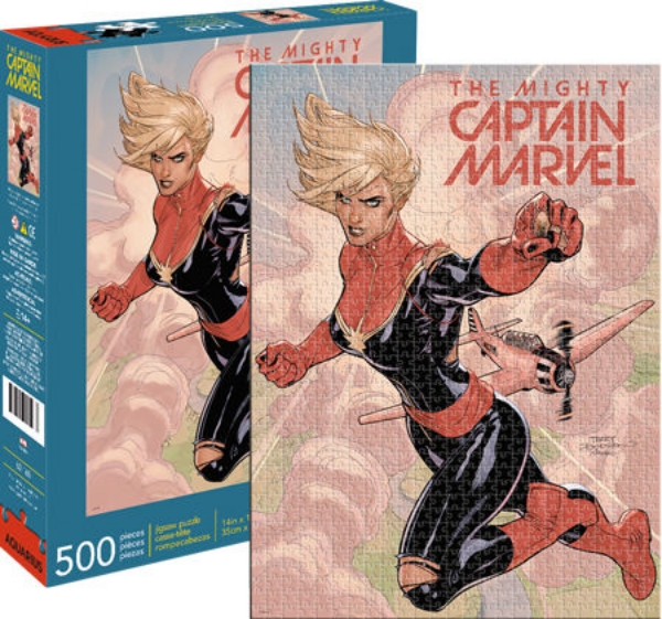 Marvel Comics Mighty Captain Marvel Comic Art 500 Piece Jigsaw Puzzle NEW SEALED picture