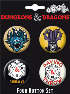 Dungeons & Dragons Gaming Images Round 4 Button Set #2 NEW MINT ON CARD