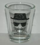 Breaking Bad TV Series Walter White Heisenberg Alias Clear Shot Glass NEW UNUSED