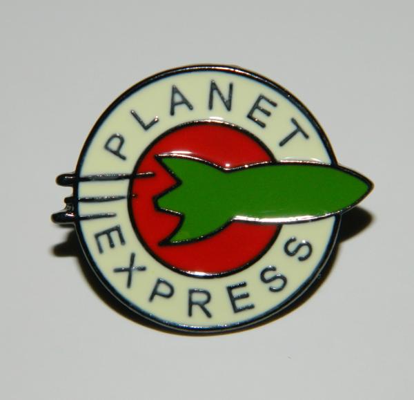 Futurama Animated TV Series Planet Express Logo Enamel Metal Pin NEW UNUSED
