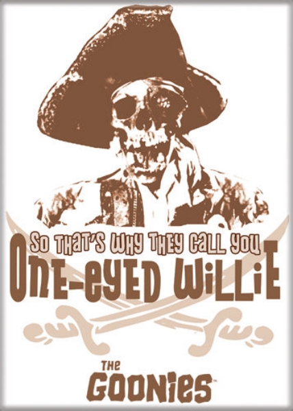 The Goonies Movie One-Eyed Willie Skeleton Art Image Refrigerator Magnet UNUSED