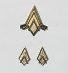 New Battlestar Galactica Lieutenant Rank Metal Pin Pip Set of 3 NEW UNUSED