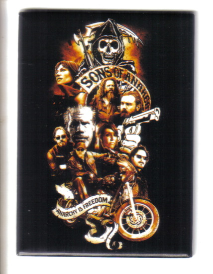 Sons of Anarchy TV Series Group Montage Logo Refrigerator Magnet, NEW UNUSED