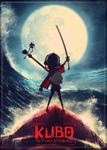 Kubo & the Two Strings Animated Movie with Sword & Waves Refrigerator Magnet NEW