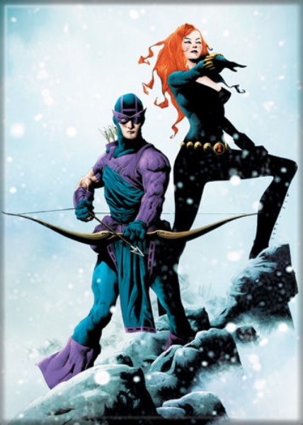 Marvel Widowmaker Hawkeye & Black Widow Comic Art Refrigerator Magnet NEW UNUSED
