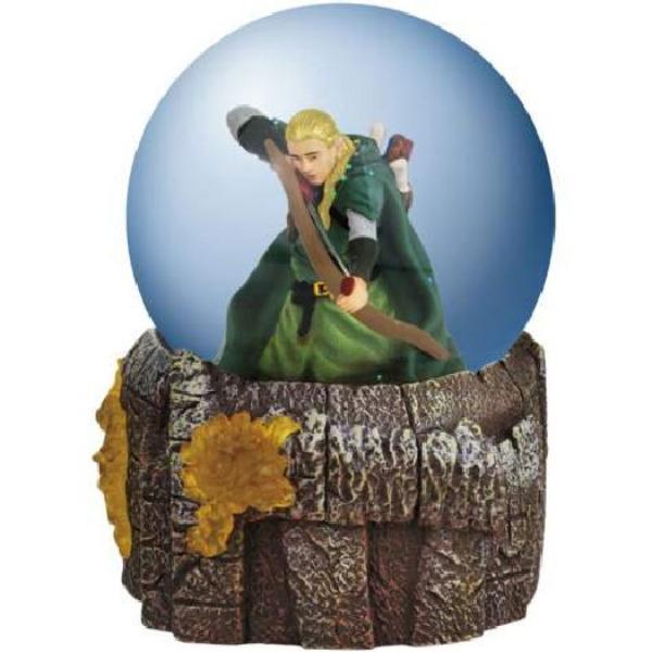 The Lord of the Rings Legolas in Battle Figure 100mm Water Globe NEW MINT BOXED picture