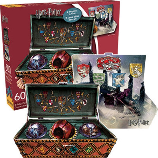 Harry Potter Quidditch Set 2 Sided Die Cut 600 Piece Jigsaw Puzzle, NEW SEALED