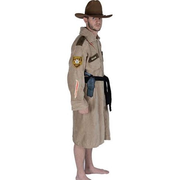 The Walking Dead Rick's Sheriff Terry Cloth Bath Robe ONE SIZE, NEW UNWORN picture