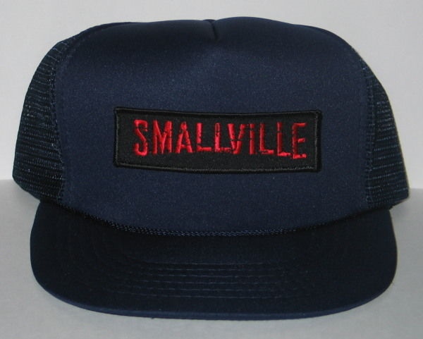 Smallville Name Logo Patch on a Black Baseball Cap Hat NEW