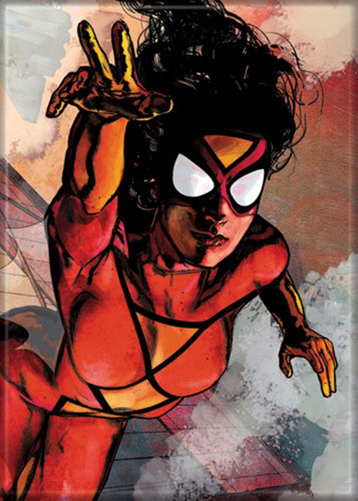 Marvel Comics Spider-Woman Against the Clouds Comic Art Refrigerator Magnet, NEW picture