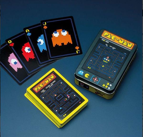 Pac Man Arcade Game Playing Cards Deck with Embossed Case NEW SEALED picture