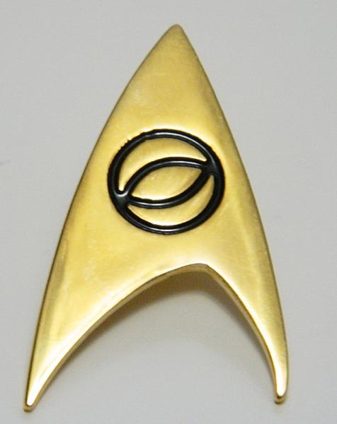 Star Trek Classic TV Series Science Logo Metal Cloisonne Die Cut Pin NEW UNUSED picture