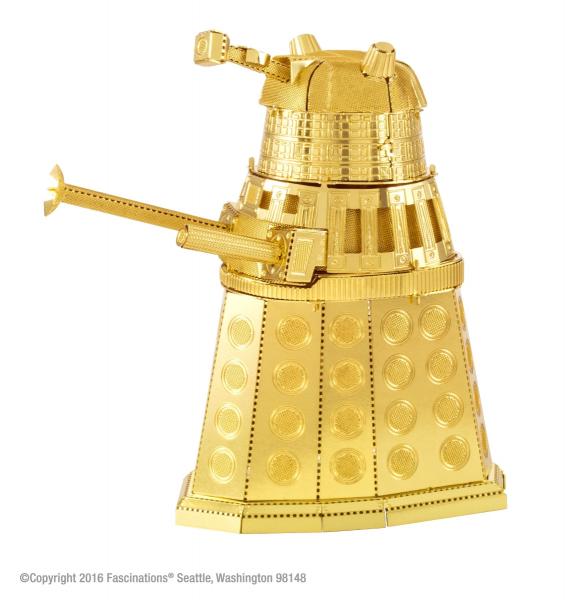 Doctor Who TV Series Gold Dalek Figure Metal Earth Steel Model Kit NEW SEALED picture