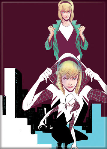 Marvel Comics Gwen Changing To Spider Gwen Comic Art Refrigerator Magnet NEW picture