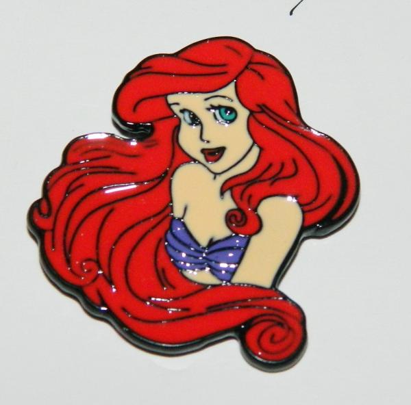 Walt Disney's The Little Mermaid Ariel Face and Head Metal Enamel Pin NEW UNUSED
