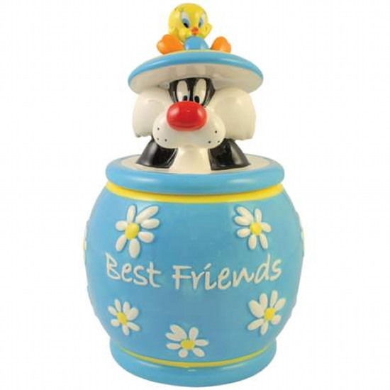 Looney Tunes Tweety & Sylvester Best Friends Ceramic Cookie Jar, 2012 NEW UNUSED