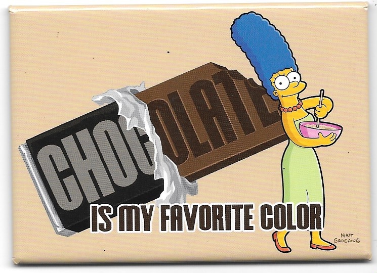 The Simpsons Marge Chocolate Is My Favorite Color Refrigerator Magnet NEW UNUSED picture