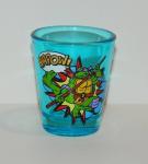 Teenage Mutant Ninja Turtles Donetello KAPOW! Tinted 2 oz Shot Glass, NEW UNUSED