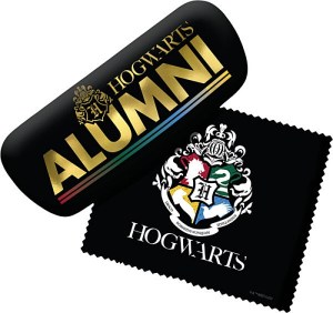 Harry Potter Hogwarts Alumni Eyeglasses Case With Art Cleaning Cloth NEW UNUSED picture