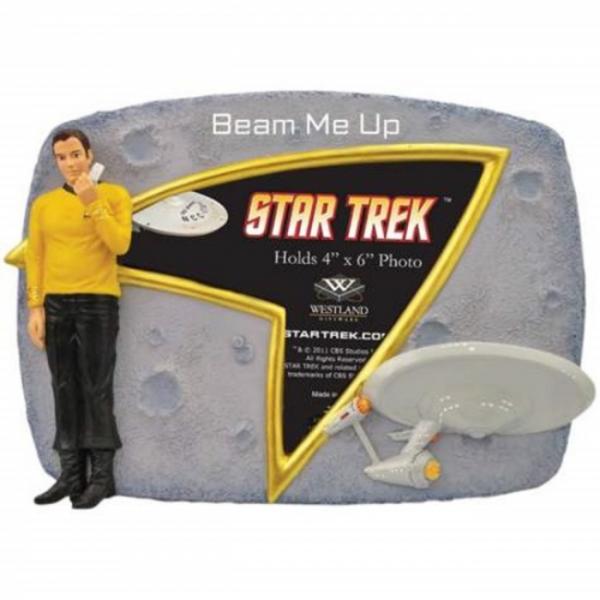 Classic Star Trek Captain Kirk Beam Me Up 4 x 6 Photo 3-D Picture Frame 2011 NEW picture